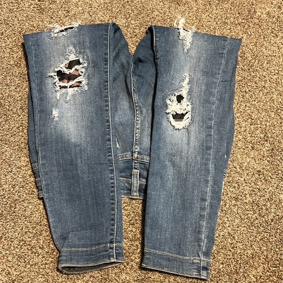 Judy Blue Skinny Fit distressed jeans Leopard - Picture 3 of 6